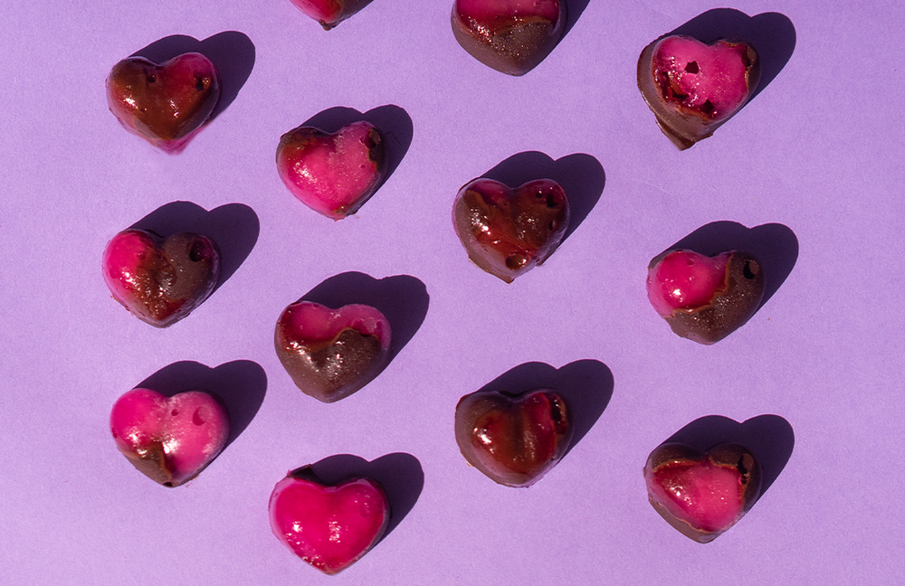 Recipe ~ Chocolate, Raspberry and Rose Jelly Hearts with Cordyceps and Tremella