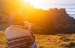 Girl Drinking Hot Chocolate At Sunrise | Medicinal Mushrooms Organic Cordyceps & Turkey Tail