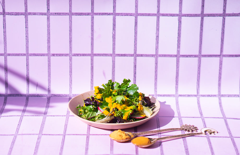Lion's Mane Cordyceps Salad Dressing in Bowl | Medicinal Mushrooms | Adaptogens